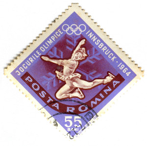 Romania Postage Stamp 1964 Olympics Figure Skating